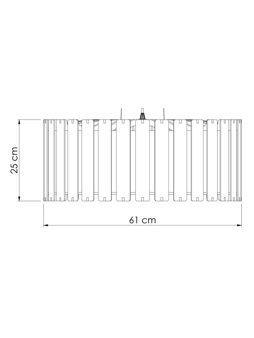 Lustre Pendente LED Madeira Buriti LMC649 Ø61cm, Mesa Sala de Jantar, Bancada Area Gourmet, Sala de Estar, Quartos